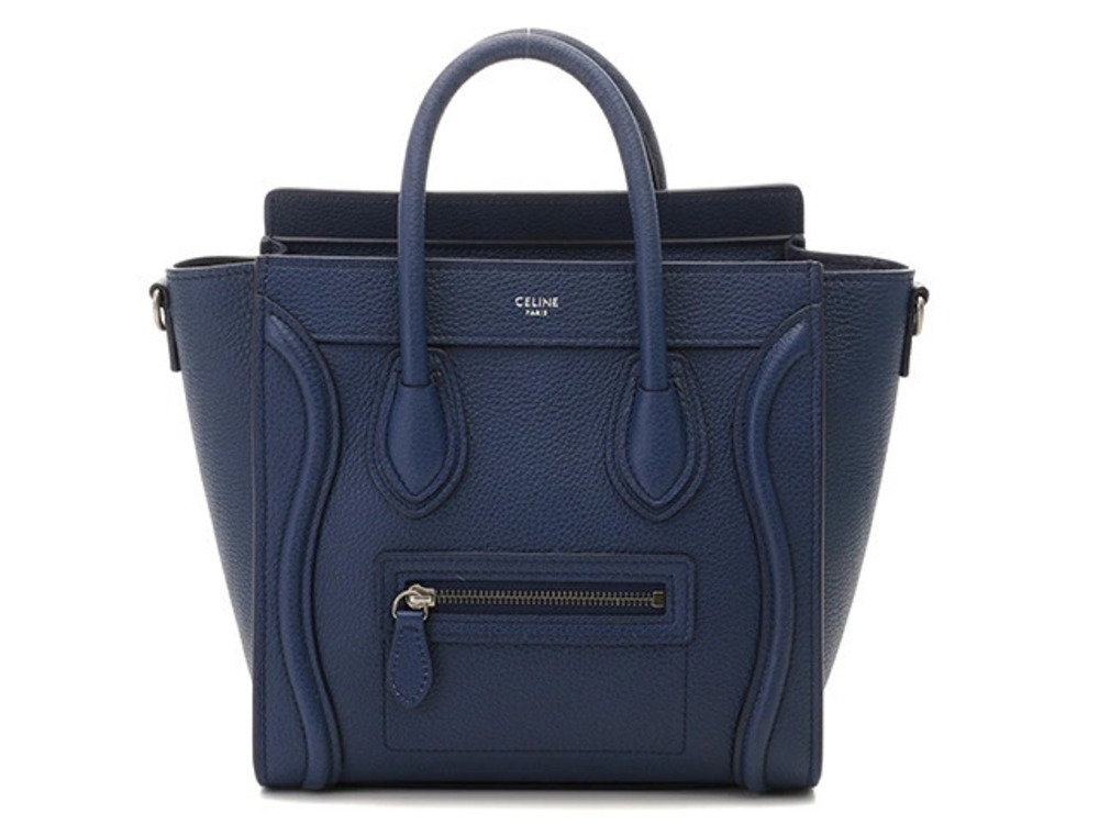 Celine Luggage Tote Tote Bag Shopper Embossed Leather